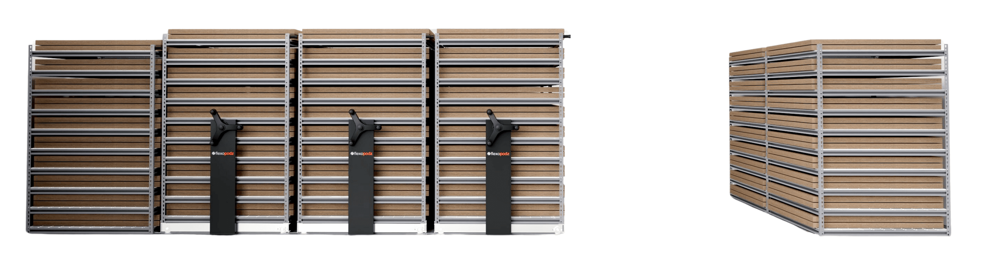 PlatePodz plate storage room with flat printing plate racks
