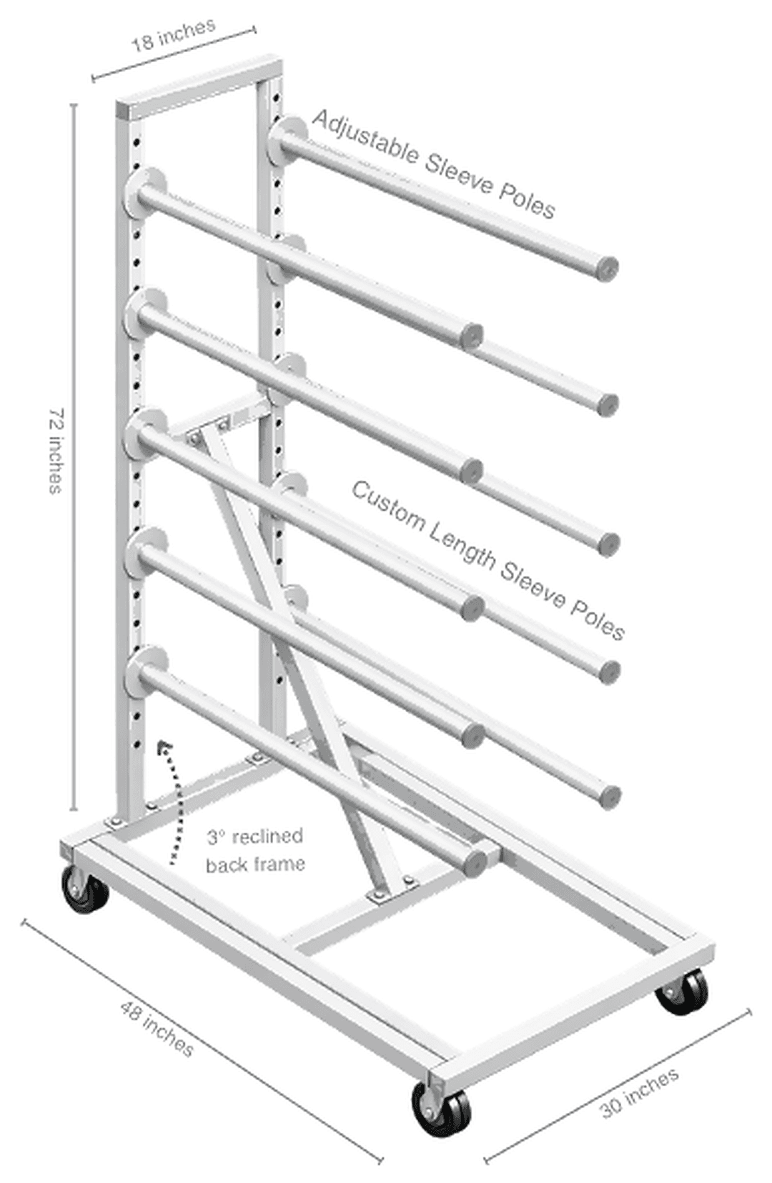 Lean Sleeve Cart dimensional diagram