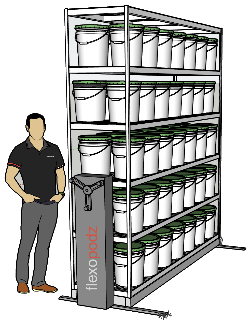 Maximum Capacity 9 ft InkPodz height option